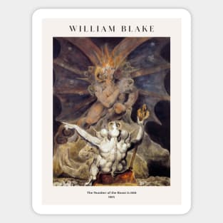 William Blake - The Number of the Beast is 666 Sticker